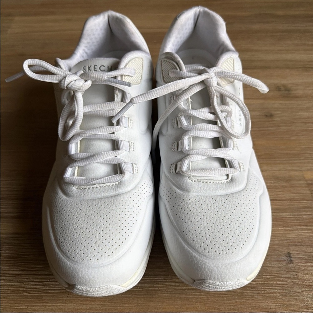 Skechers Shoes Womens 9 Uno 2 Air Around You Sneakers White Lace Up Low 155543 - Picture 7 of 11